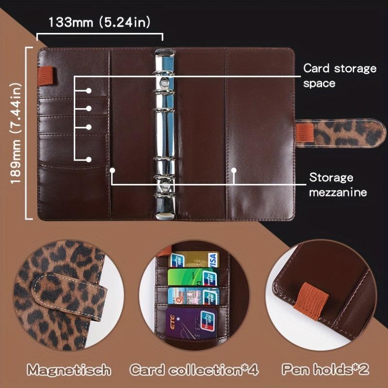 Stylish A6 Leopard Budget Binder Planner