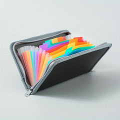 Rainbow Expanding File Folder 13 Pockets Zipper A6 Size Organizer