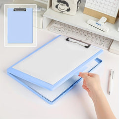 2in1 File Clipboard Storage Box Transparent Organizer Waterproof