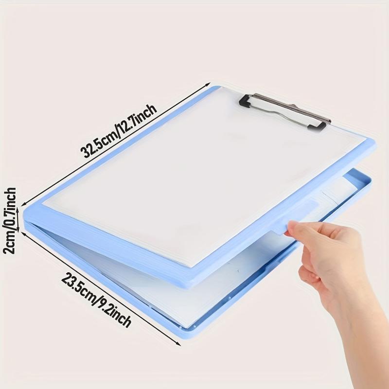 2in1 File Clipboard Storage Box Transparent Organizer Waterproof