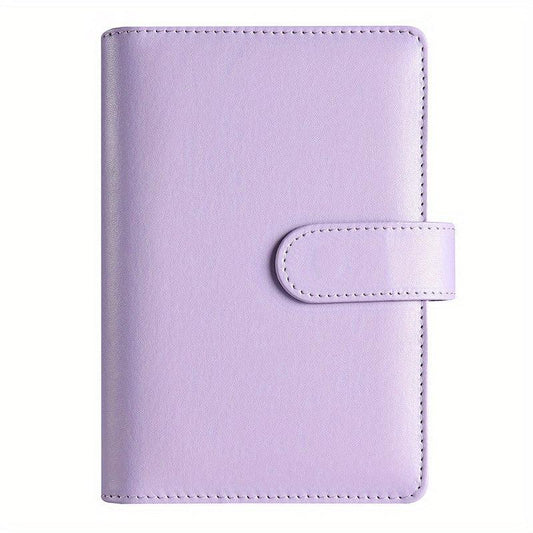 Stylish A6 Macaron Binder Notebook Cover Soft Leather Memo Pad Binder