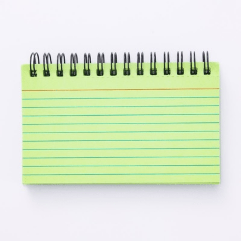 80pcs Coil Colored Horizontal Notebook Bookmark 12 x 8 cm DIY Greeting Card