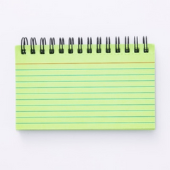 80pcs Coil Colored Horizontal Notebook Bookmark 12 x 8 cm DIY Greeting Card