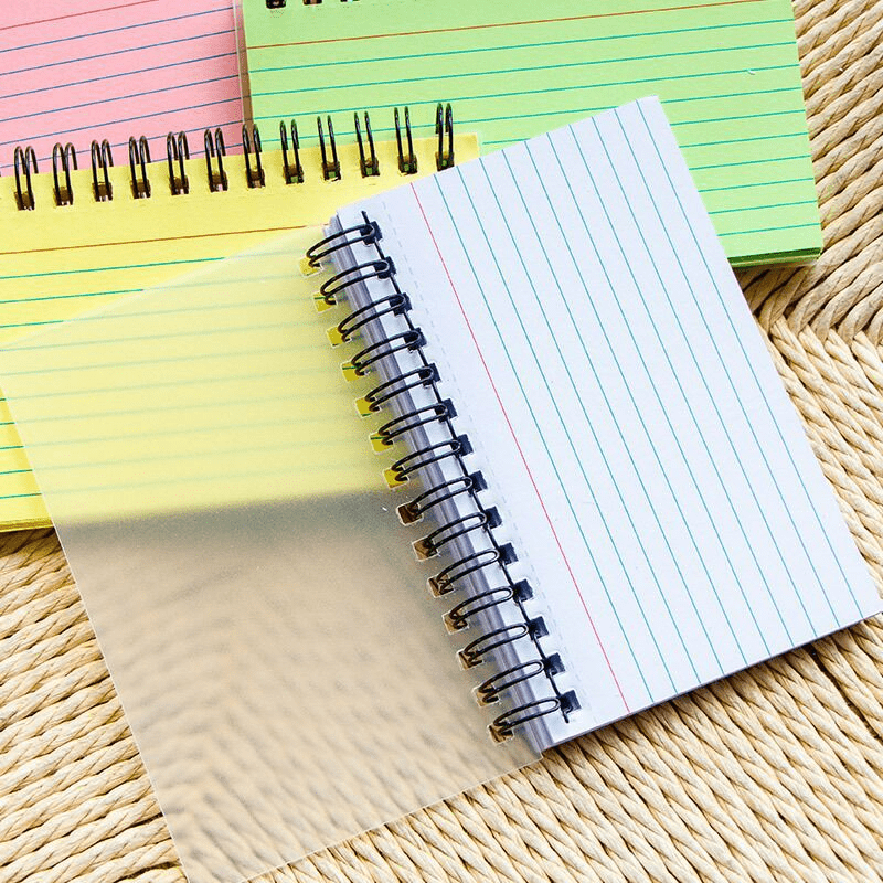 80pcs Coil Colored Horizontal Notebook Bookmark 12 x 8 cm DIY Greeting Card