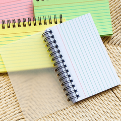 80pcs Coil Colored Horizontal Notebook Bookmark 12 x 8 cm DIY Greeting Card
