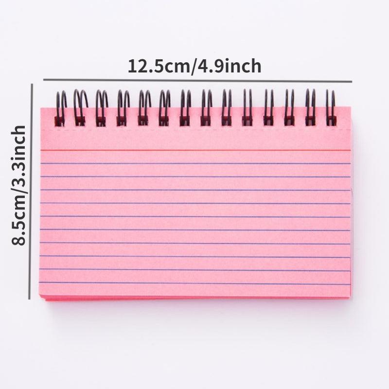 80pcs Coil Colored Horizontal Notebook Bookmark 12 x 8 cm DIY Greeting Card