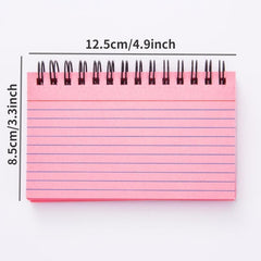 80pcs Coil Colored Horizontal Notebook Bookmark 12 x 8 cm DIY Greeting Card
