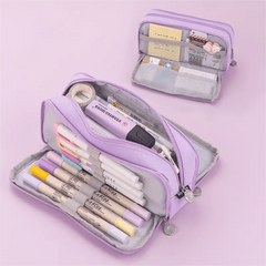 Large Capacity Pencil Case for Students Three Layers