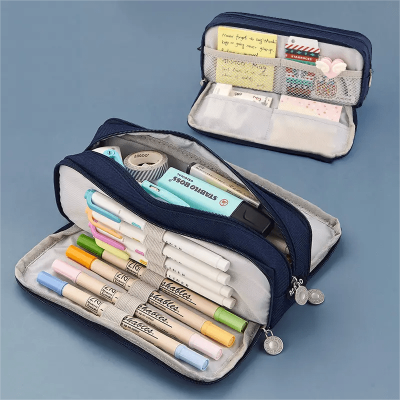 Large Capacity Pencil Case for Students Three Layers