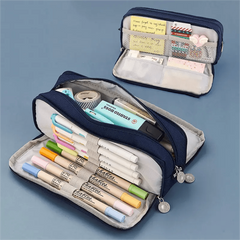 Large Capacity Pencil Case for Students Three Layers