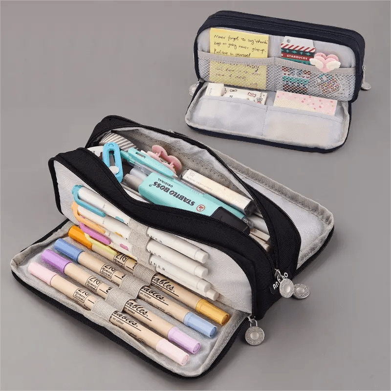 Large Capacity Pencil Case for Students Three Layers