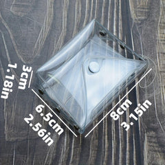 Small Transparent Plastic Snap Coin Purse Multifunctional Wallet