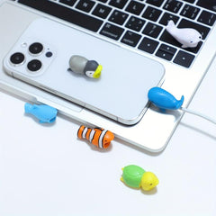 Bite Mini Cartoon Cable Protector Cover Charging Cord USB Cable Winder