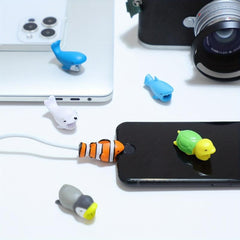 Bite Mini Cartoon Cable Protector Cover Charging Cord USB Cable Winder
