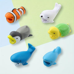 Bite Mini Cartoon Cable Protector Cover Charging Cord USB Cable Winder