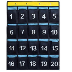 Classroom Numbered Cell Phone Holder & Calculator Pocket Chart
