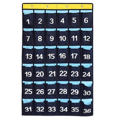 Classroom Numbered Cell Phone Holder & Calculator Pocket Chart