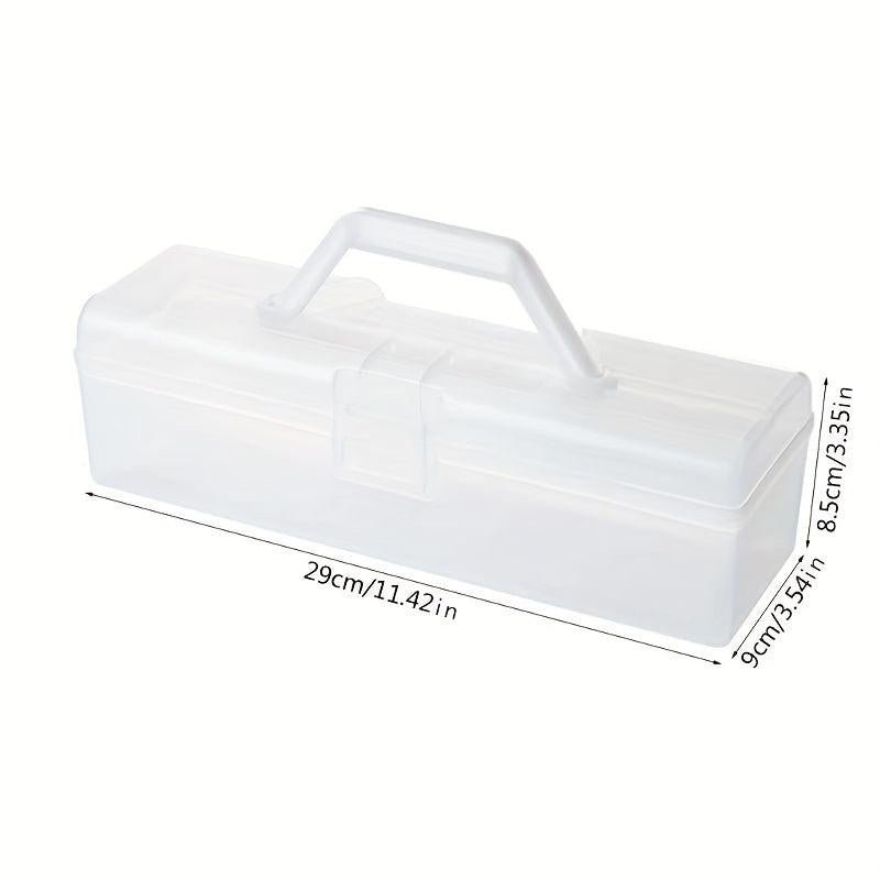 Plastic Student Art Tool Box Calligraphy Brush Paint Pen Storage Box