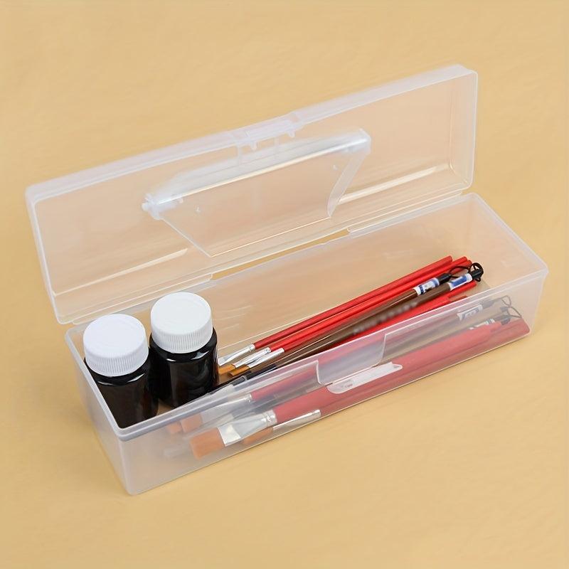 Plastic Student Art Tool Box Calligraphy Brush Paint Pen Storage Box