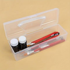 Plastic Student Art Tool Box Calligraphy Brush Paint Pen Storage Box