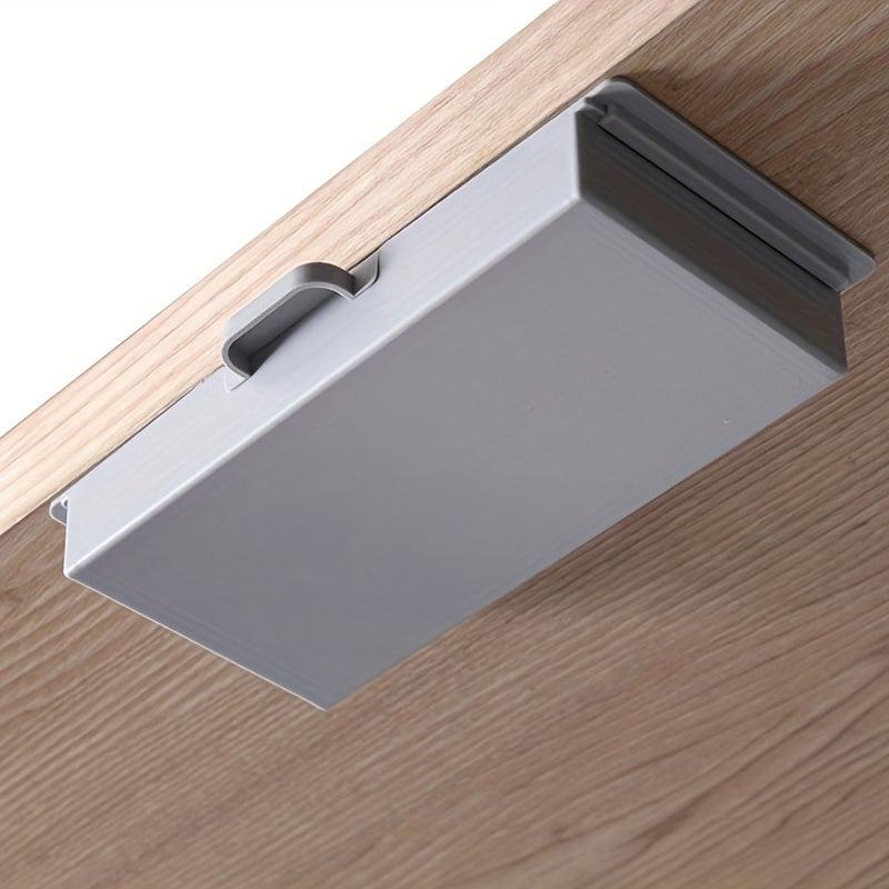 Office Desk Storage Drawer Box Non Punching Adhesive Organizer