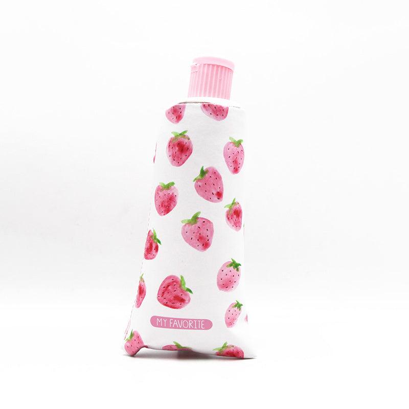 Toothpaste Pencil Case & Sharpener Strawberry Pattern School Supply