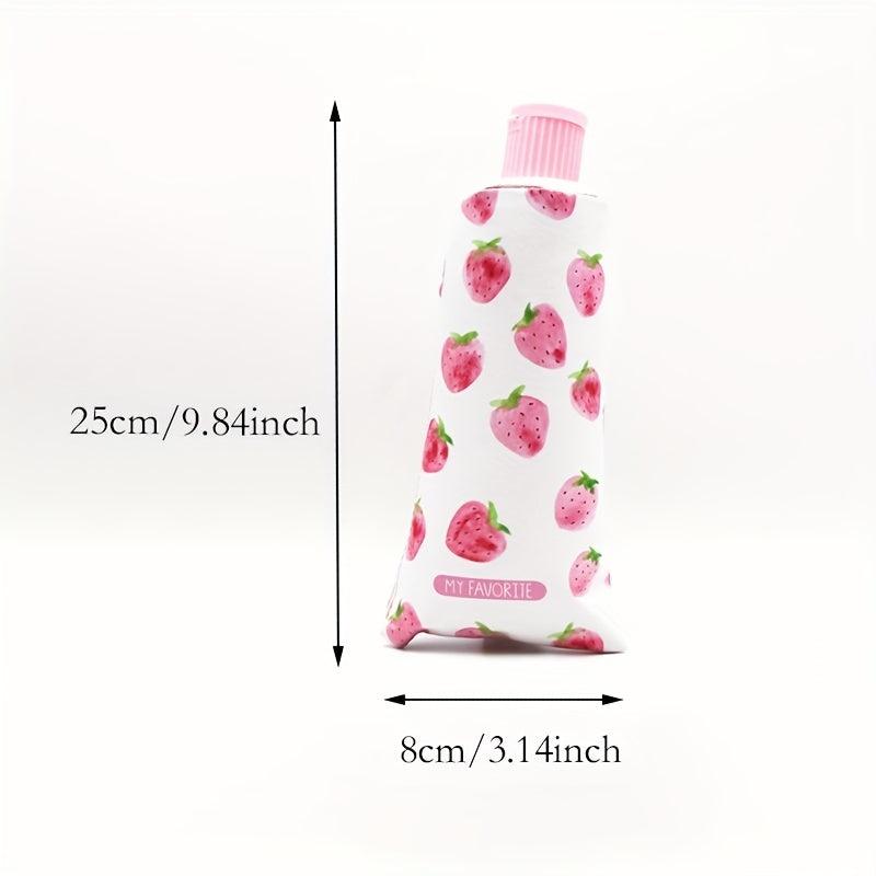 Toothpaste Pencil Case & Sharpener Strawberry Pattern School Supply