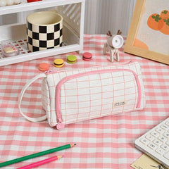 Canvas Pencil Pouch Large Capacity Pen Holder Multifunctional Bag