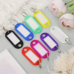 Plastic Key Tags with Ring and Label Window