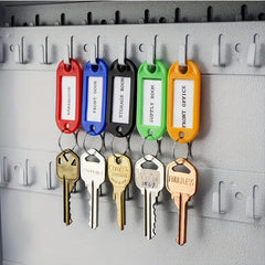 Plastic Key Tags with Ring and Label Window