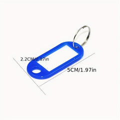 Plastic Key Tags with Ring and Label Window