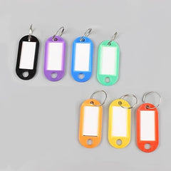 Plastic Key Tags with Ring and Label Window