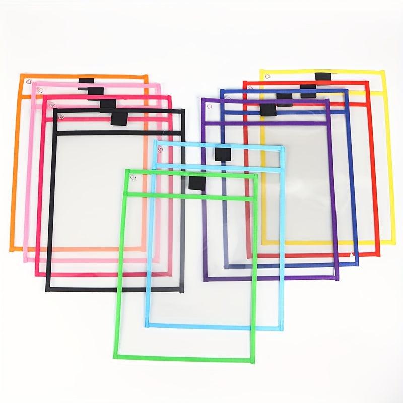 Reusable Dry Erase Pockets - Oversized - Clear Plastic