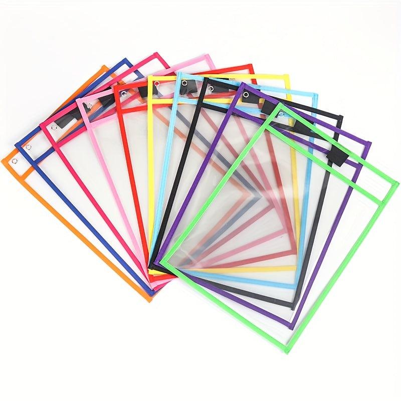 Reusable Dry Erase Pockets - Oversized - Clear Plastic