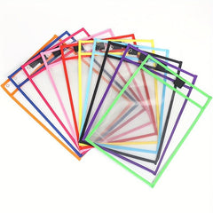 Reusable Dry Erase Pockets - Oversized - Clear Plastic