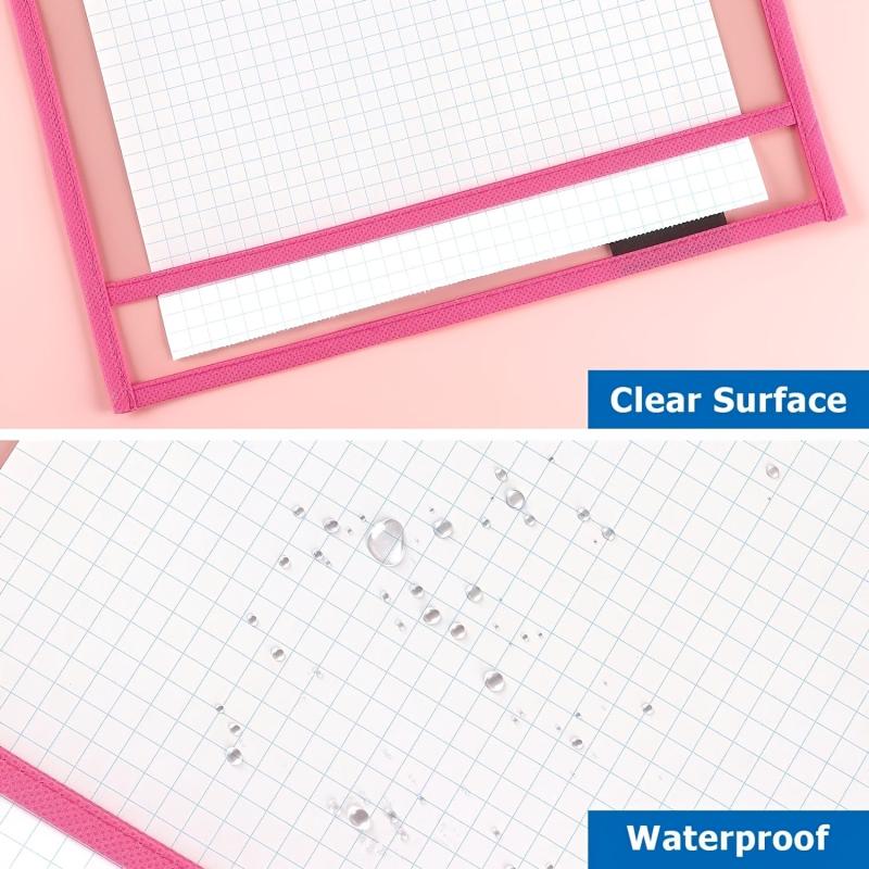 Reusable Dry Erase Pockets - Oversized - Clear Plastic