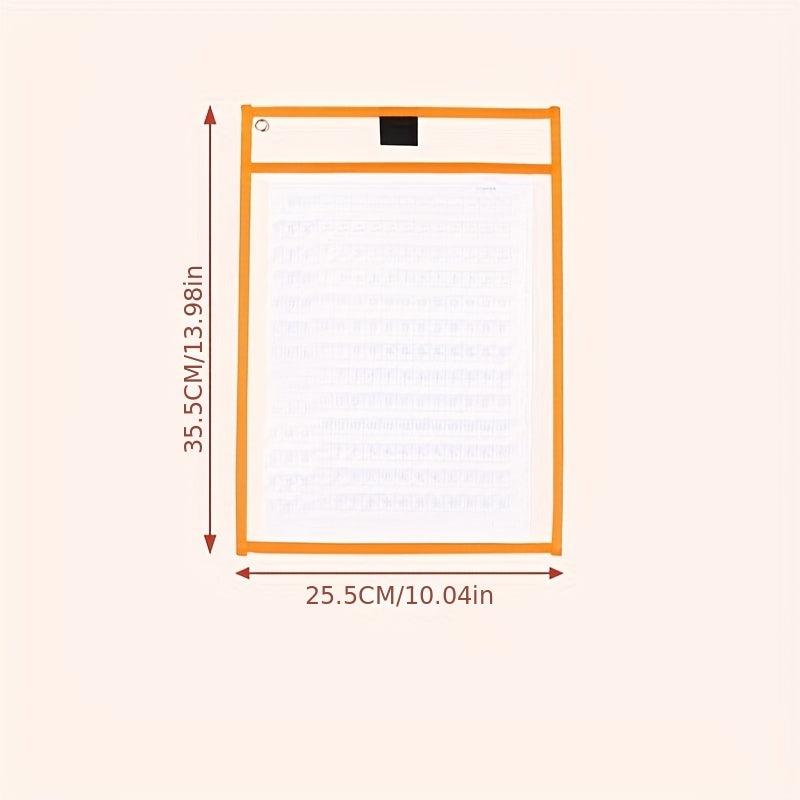 Reusable Dry Erase Pockets - Oversized - Clear Plastic