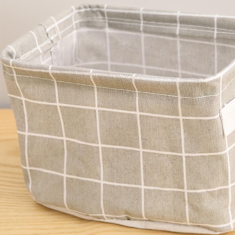 Large Capacity Foldable Plaid Storage Box