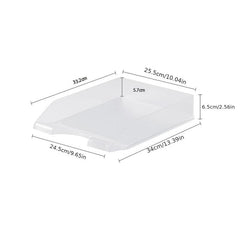 4 Pack Stackable Letter Size Paper Trays for Office Desk