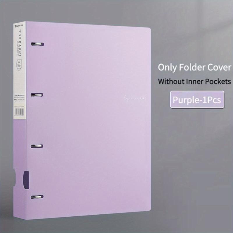Purple Pink Green A4 Loose leaf Folder 4 Holes
