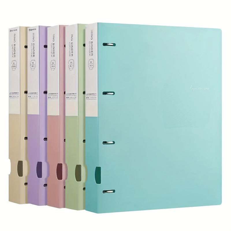 Purple Pink Green A4 Loose leaf Folder 4 Holes