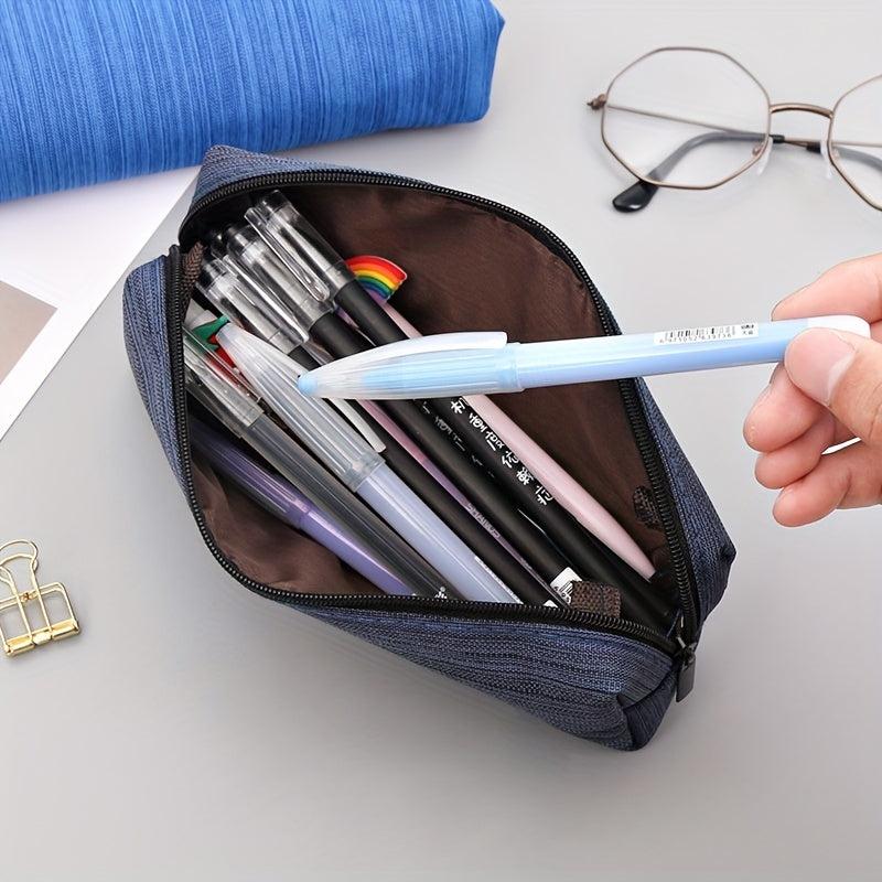 Creative Pencil Cases Carry Zipper Pen Box Oxford Cloth Pencil Bag