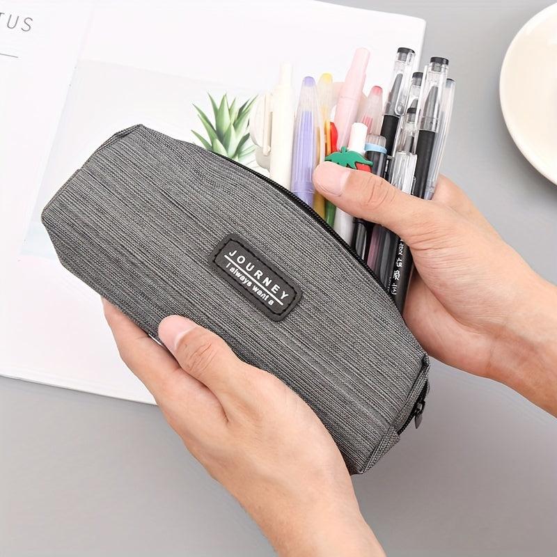 Creative Pencil Cases Carry Zipper Pen Box Oxford Cloth Pencil Bag