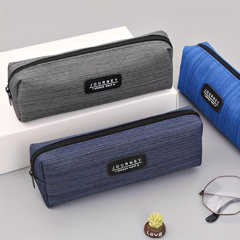 Creative Pencil Cases Carry Zipper Pen Box Oxford Cloth Pencil Bag