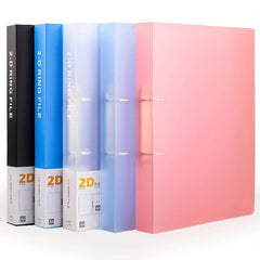 4 Ring Binder Covers Folder D Clip A4 Document Organizer Transparent Binder