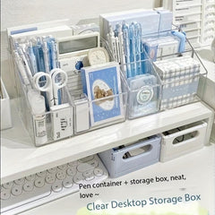 Transparent Acrylic Desktop Stationery Storage Box