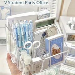 Transparent Acrylic Desktop Stationery Storage Box