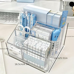 Transparent Acrylic Desktop Stationery Storage Box