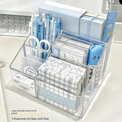 Transparent Acrylic Desktop Stationery Storage Box