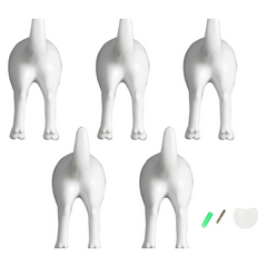 Dog Tail Wall Hook Set Office Coat Towel Key Decoration
